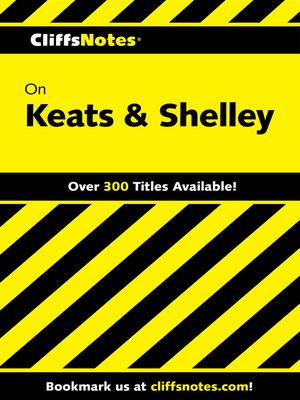 cover image of CliffsNotes on Keats & Shelley
